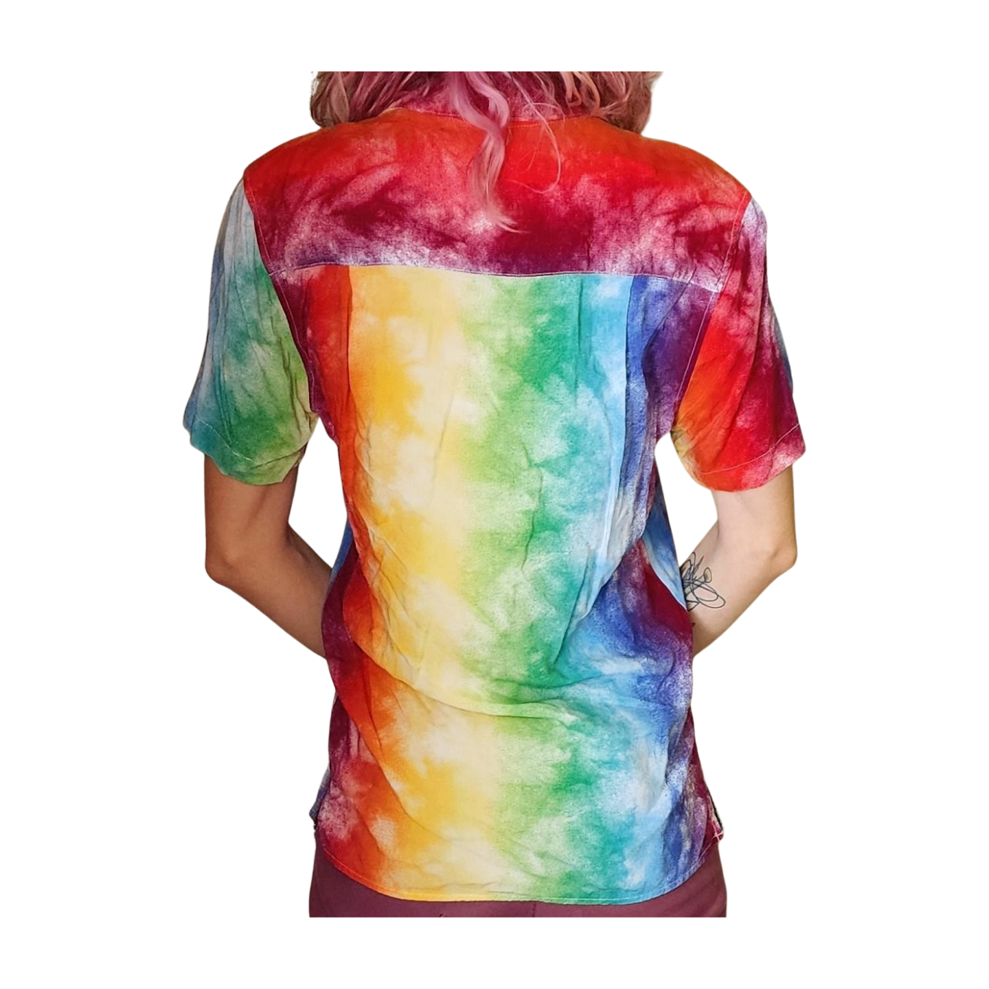 Rainbow Button Up Shirt - Trinity Collective