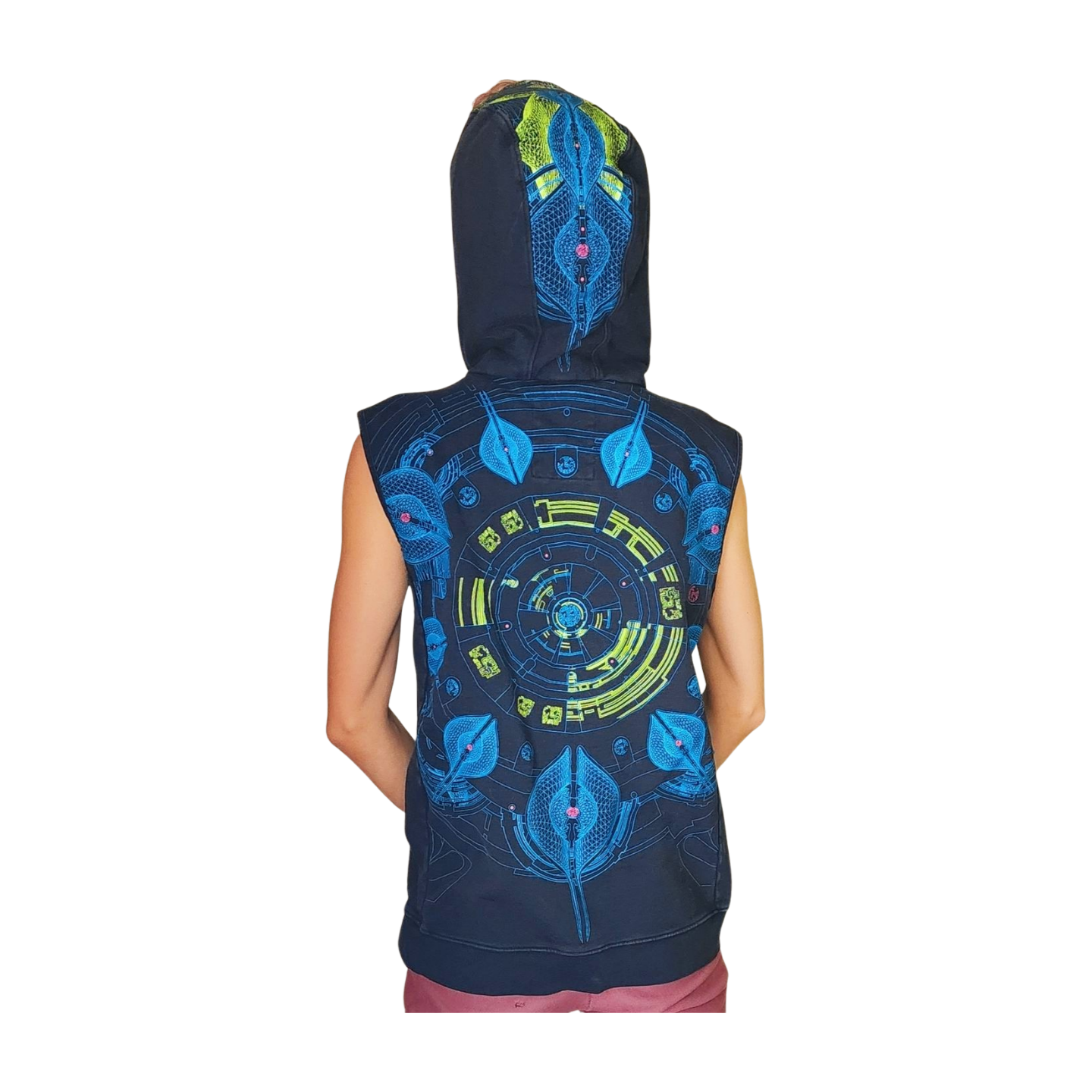 UV Reactive Hooded Vest- Public Beta Wear
