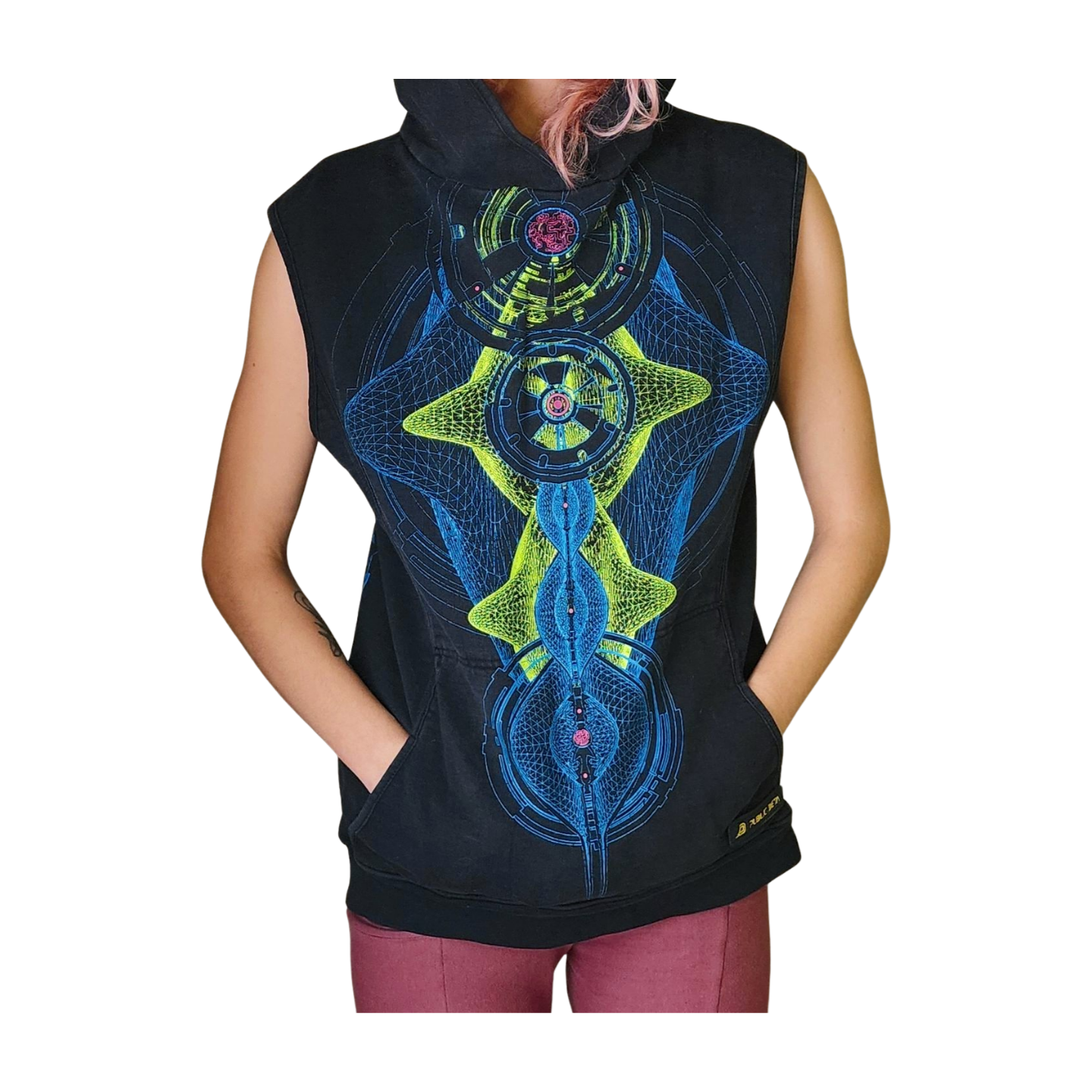 UV Reactive Hooded Vest- Public Beta Wear