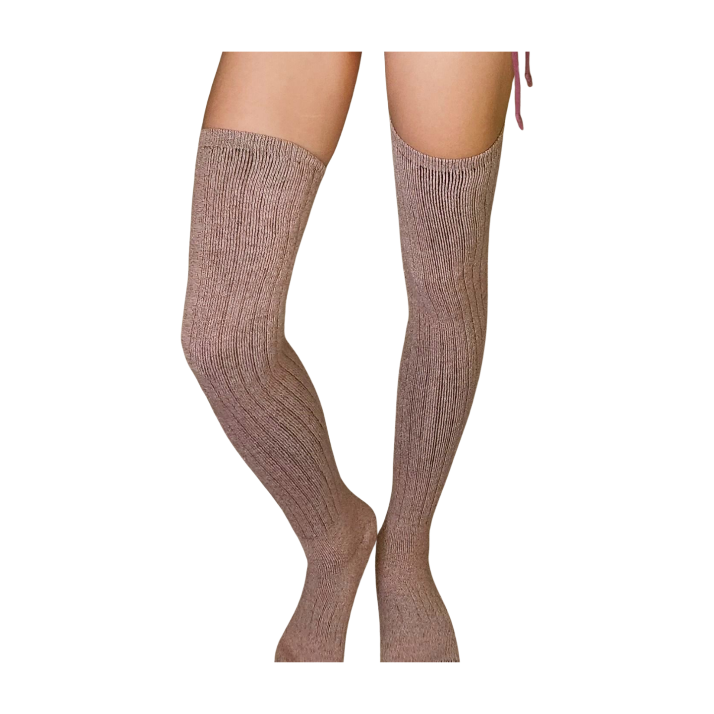 Mauve Thigh High Socks - Sock Dreams