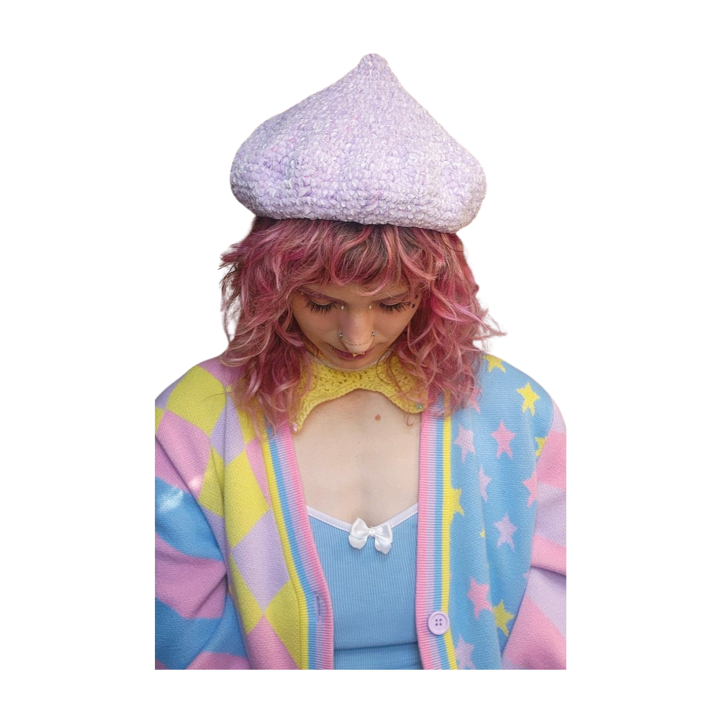 Fae Beret (Lavender w/ Sparkly Accents)