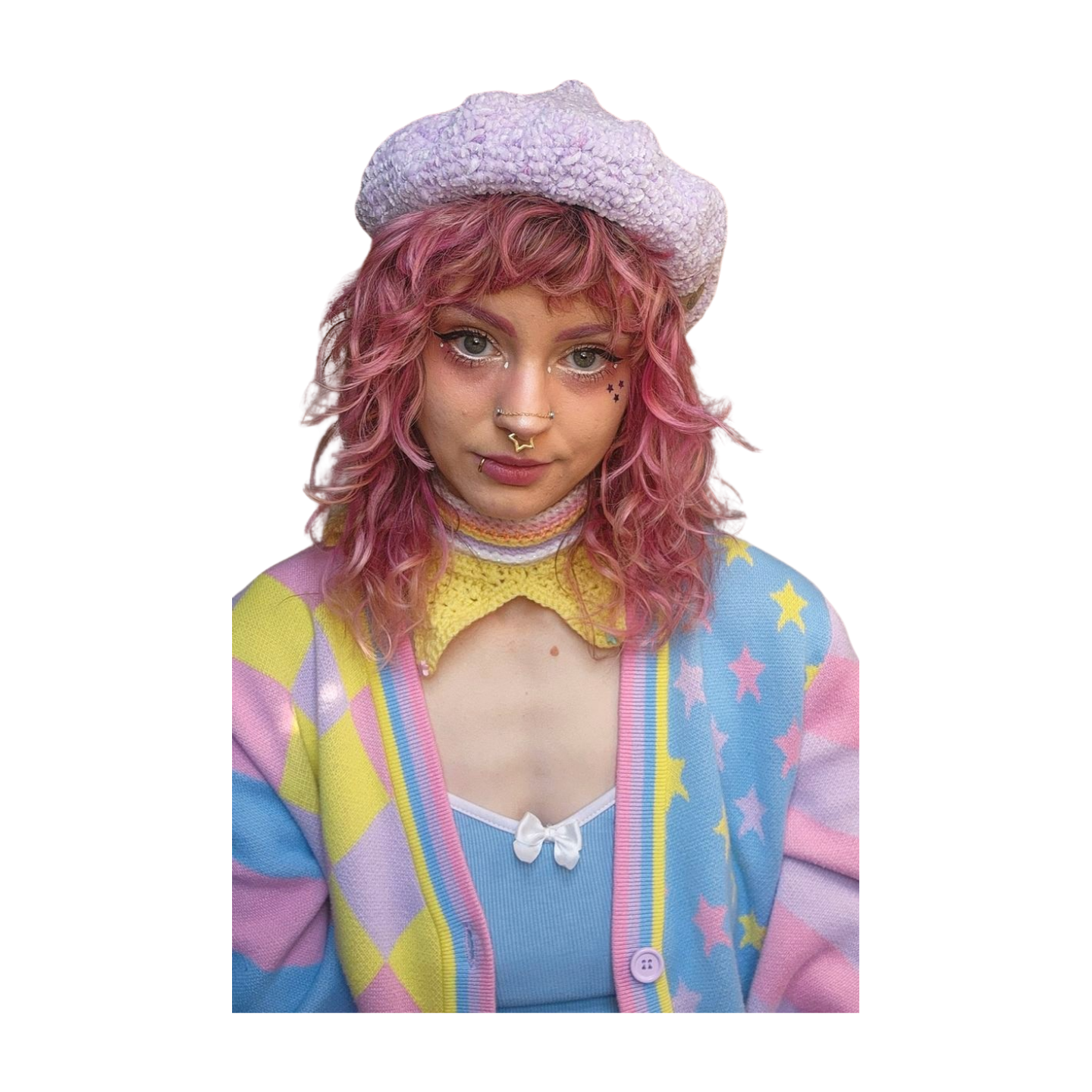 Fae Beret (Lavender w/ Sparkly Accents)