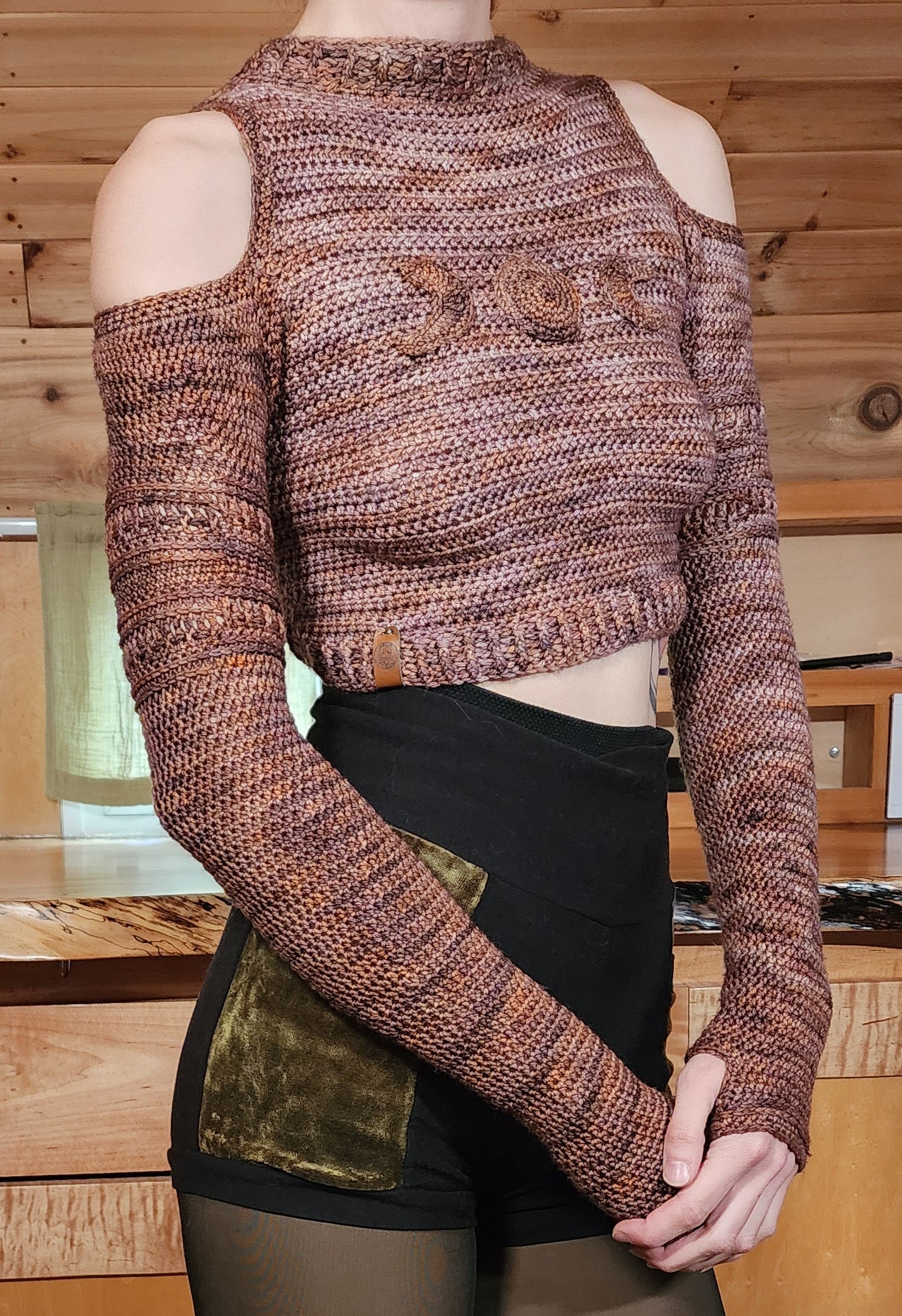 Freehanded Moon Crop Sweater