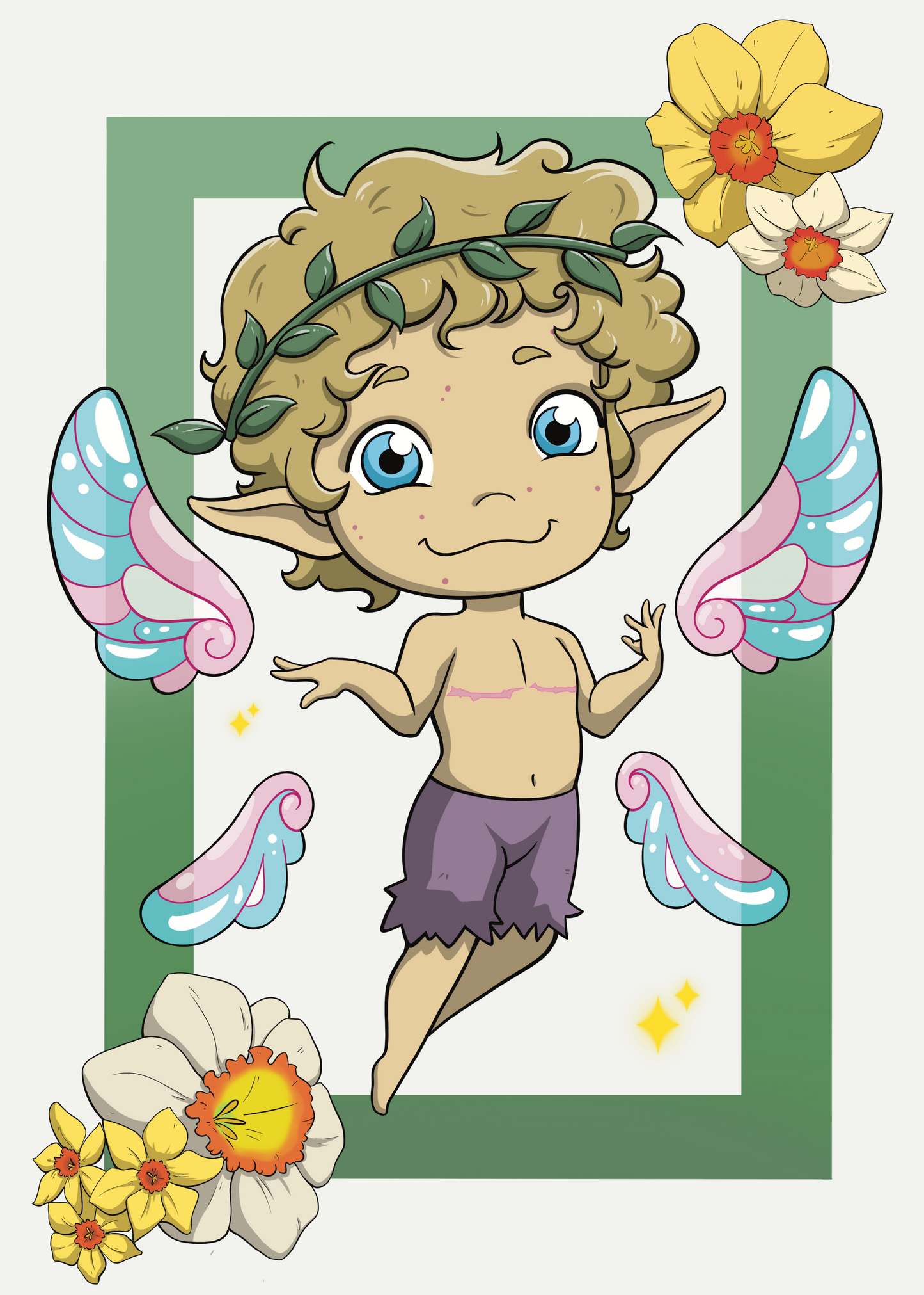 Daffodil Faerie Print