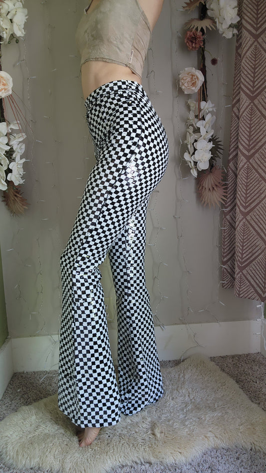 (Preowned) Nasty Gal Sequin Flares