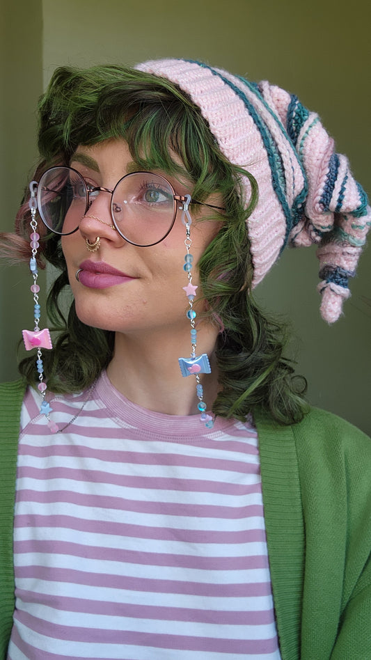 Glasses Chain - Pink & Blue Candy