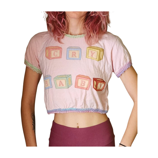 Cry Baby Shirt w/ Crochet Modifcations