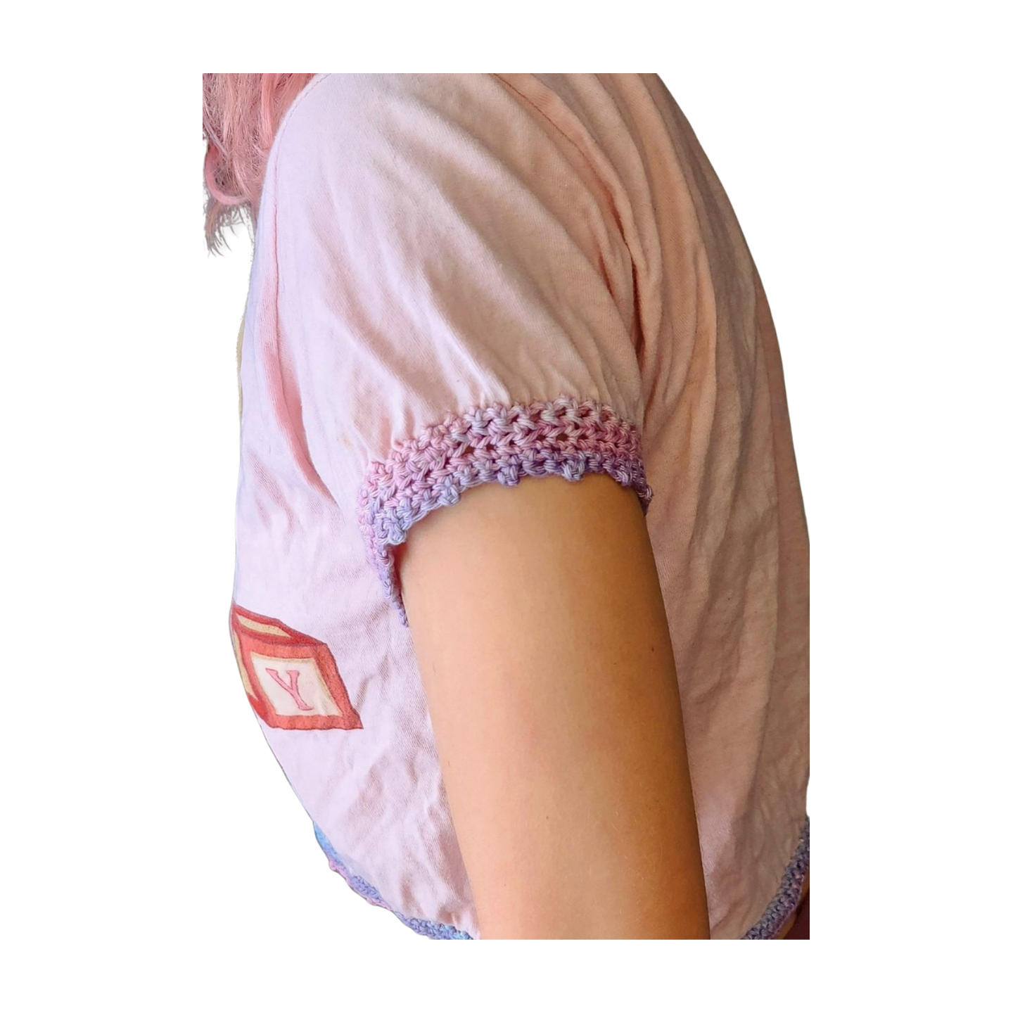 Cry Baby Shirt w/ Crochet Modifcations