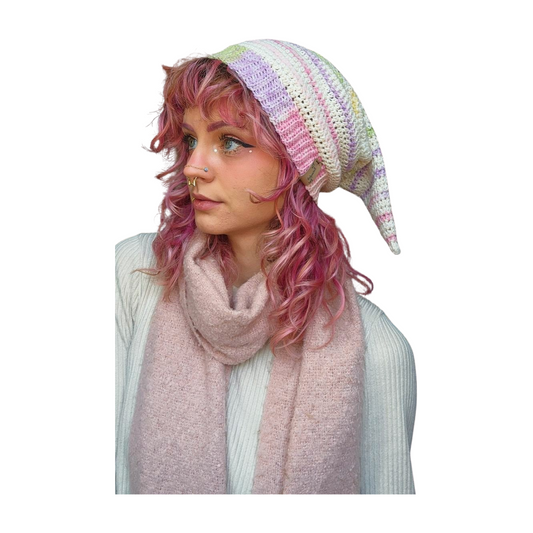 Elf Beanie - Cream & Multicolor