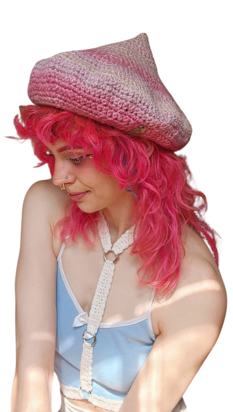 Fae Beret - Pink Gradient