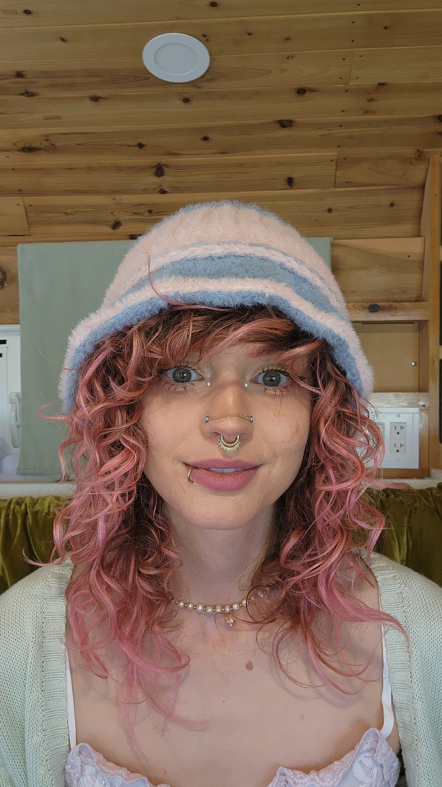 Foxglove Bucket Hat - Fuzzy Pink & Blue