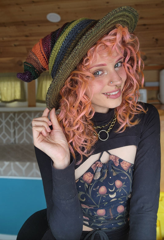 Twisteria Witch Hat - Autumn Patchwork