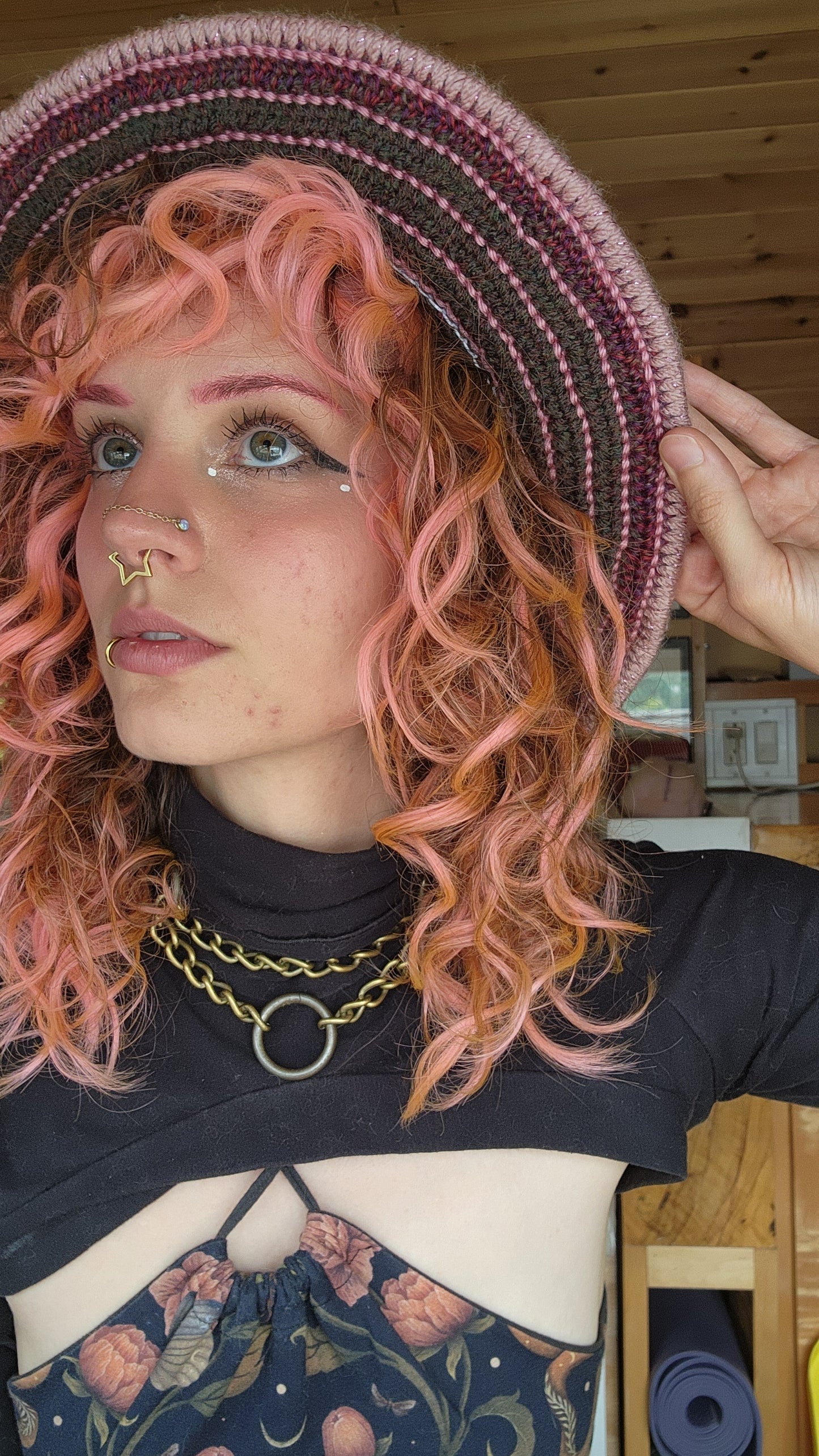 Twisteria Witch Hat - Garden Tones Patchwork