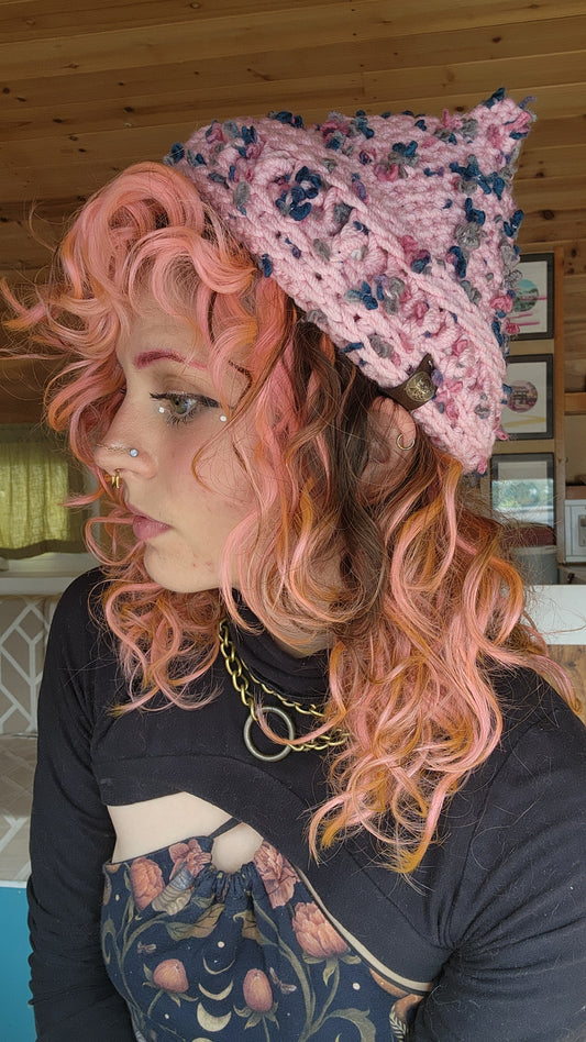Willow Bud Fisherman Beanie - Pink & Blue