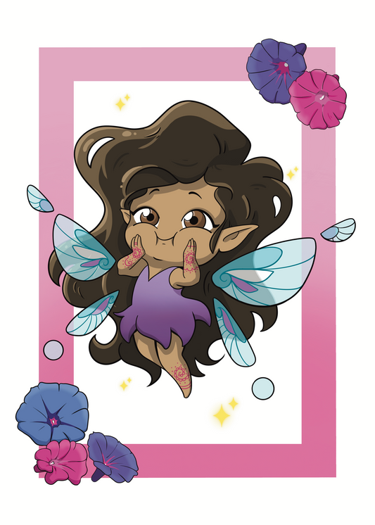 Morning Glory Faerie Print